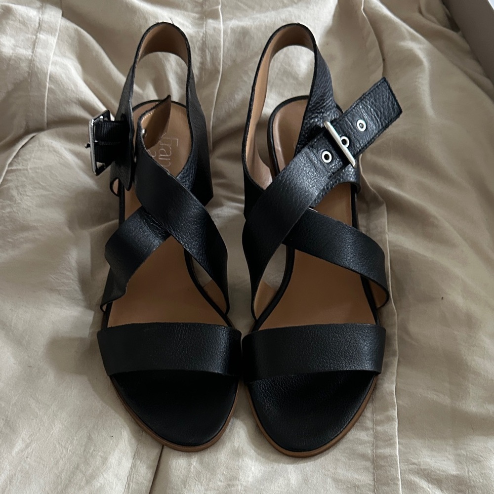 Franco Sarto Black Strappy Sandals